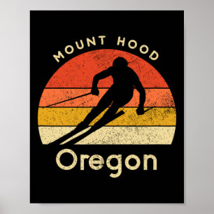 Vintage Ski Mount Hood Oregon Berg Poster