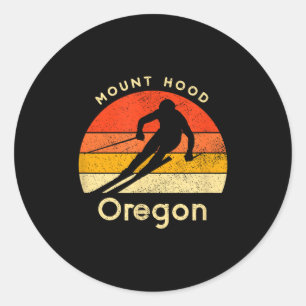 Vintage-Ski Mount Hood Oregon Berg Runder Aufkleber