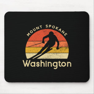 Vintage-Ski Mount Spokane Washington Berg Mousepad