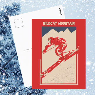 Vintage-Ski New Hampshire Resort Wildcat Mountain Postkarte