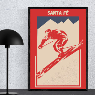 Vintage-Ski New Mexico Berg Resort Santa Fe Poster