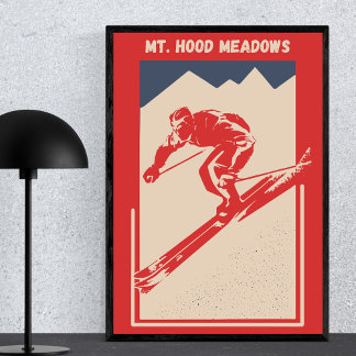 Vintage-Ski Oregon Resort Mount Hood Meadows Poster