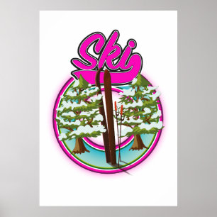 Vintage-Ski-Rosalogos Poster