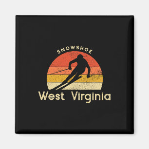 Vintage-Ski-Schneeschuh West-Virginia-Berg Magnet