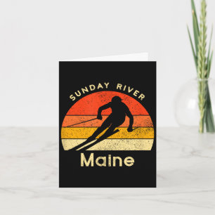 Vintage-Ski Sonntag Fluss Maine Berg Karte