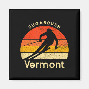 Vintage-Ski Sugarbush Vermont Berg Magnet