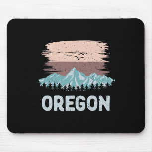 Vintage-Ski-T-Shirt Oregon Snowboarding Mountai Mousepad