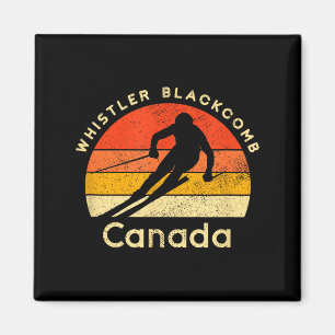 Vintage-Ski Whistler Blackcomb Kanada Berg Magnet
