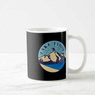 Vintage Skifahren am Lake Tahoe Schneebedeckte Ber Kaffeetasse