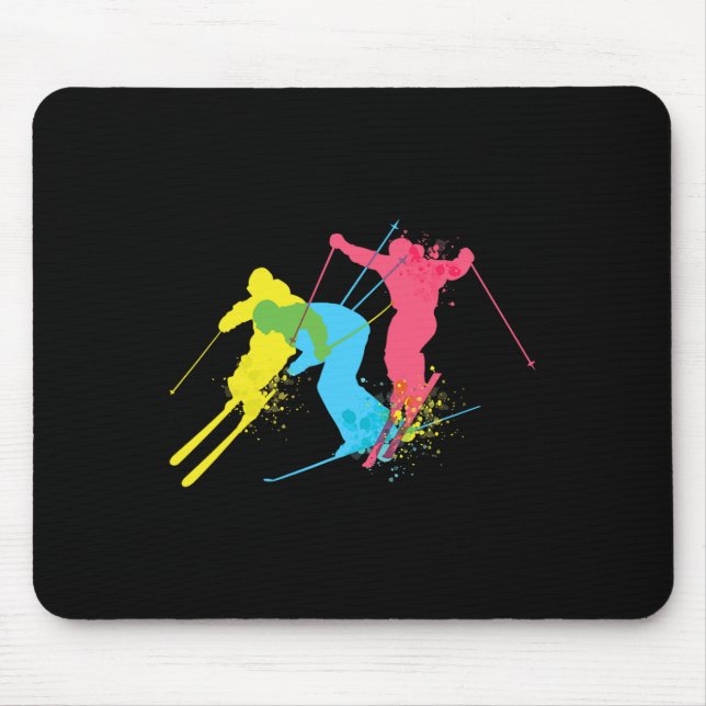 Vintage-Skifahren-Geschenke für Männer Mousepad (Vorne)