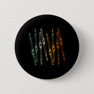 Vintage Skifahren Retro Ski  Button