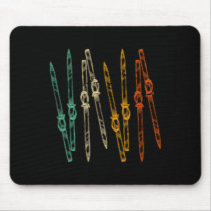 Vintage Skifahren Retro-Ski Mousepad