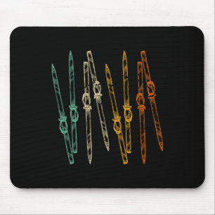 Vintage Skifahren Retro Ski Mousepad