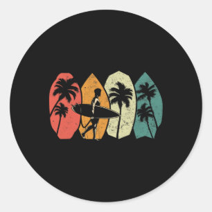 Vintage Skimboarding Strand Surfen Skimboard Männe Runder Aufkleber