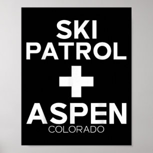 Vintage Skipatrol Aspen T Shirt Snowboarden Skii Poster