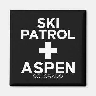 Vintage-Skipatrouille Aspen Magnet