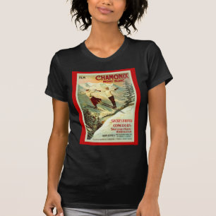 Vintage-Skiplakat, Chamonix, Mont Blanc T-Shirt
