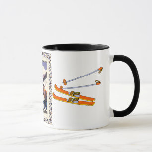 Vintage-Skiplakat, Frankreich, St Gervais les Bain Tasse