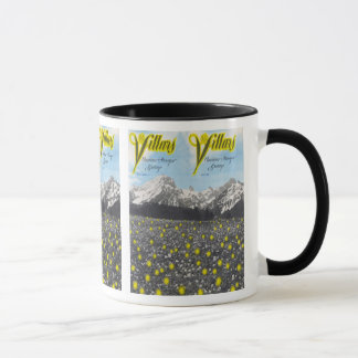 Vintage-Skiplakat, Ski Villars Tasse