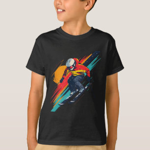 Vintage Skirennfahrer-Design - Retro T-Shirt