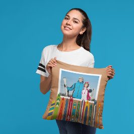 Vintage Skis Photo Keepsake Kissen