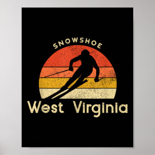 Vintage Skischule Ss Niedlich Ss West Virginia Mou Poster