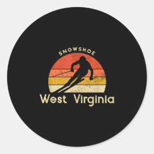 Vintage Skischule Ss Niedlich Ss West Virginia Mou Runder Aufkleber