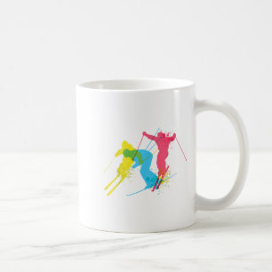 Vintage Skitouren für Männer, Frauen, Kinder Kaffeetasse