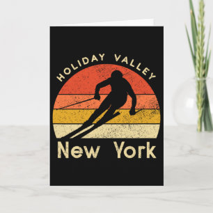 Vintage-Skiurlaub Valley New York Berg  Karte