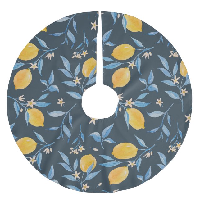Vintage Skizze, Grußkarten-Design. Polyester Weihnachtsbaumdecke (Vorderseite)