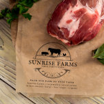 Vintage Skizze | Logo für Hühnerfleisch und -kühe Gummistempel<br><div class="desc">Eine Personalisierte Farm-Briefmarke ist genau das, was Sie von Ihrem Hof oder Haustier aus zu Ihrem Fleisch machen können. Diese schlanken und sauberen Briefmarke zeichnen sich durch ihr handgezeichnetes Design von der Masse ab. Fügen Sie unten Ihre vollständigen Kontaktdaten hinzu. Fügen Sie diesem Design Ihre benutzerdefinierte Formulierung hinzu, indem Sie...</div>