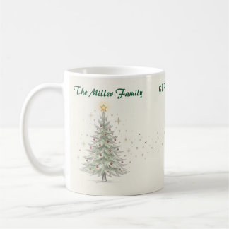 Vintage-Skizze Weihnachtsbaum-Feiertags-Kaffeetass Kaffeetasse