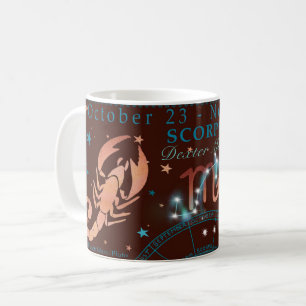 Vintage Skorpion dunkles Zodiak personalisiert Kaffeetasse