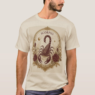 Vintage-Skorpion-Sternzeichen-Skorpion-Kunst T-Shirt
