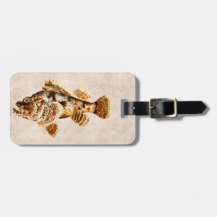 Vintage Skorpions-Fisch-Antiken-hawaiisches Gepäckanhänger