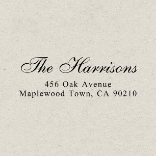 Vintage Skriptkalligrafie Einfach Permastempel