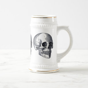 Vintage Skulls Gothic Punk Bierkrug Bierglas