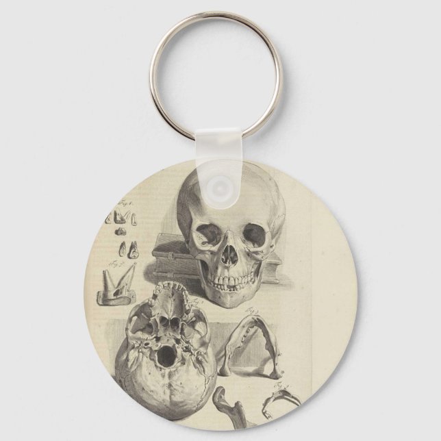 Vintage Skulls Schlüsselanhänger (Vorderseite)