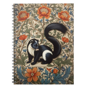 Vintage Skunk William Morris Inspiriert Notizblock