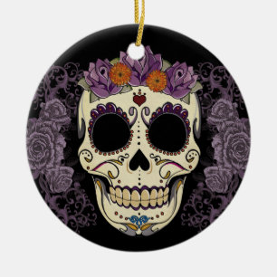 Vintage-Skutschmuck mit Rosen Keramikornament