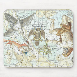 Vintage Sky Map Constellation of Hercules Mousepad
