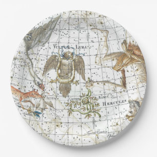 Vintage Sky Map Constellation of Hercules Pappteller