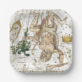 Vintage Sky Map Constellation of Hercules Pappteller