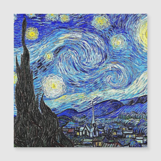 Vintage Sky Night StarNight Magnetkarte (Vorderseite)