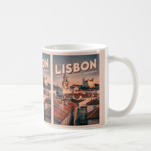 Vintage Skyline-Geschenke Kaffeetasse (Rechts)