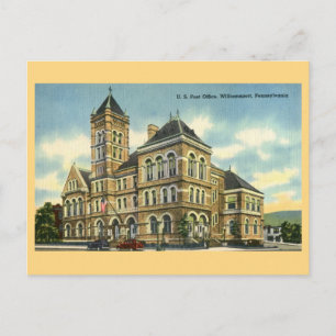 Vintage Skyline vom Hafen, Buffalo NY Postkarte