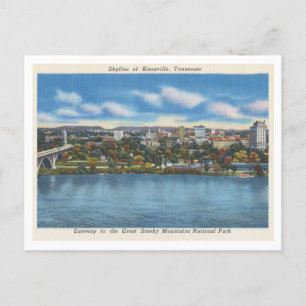 Vintage Skyline von Knoxville Tennessee in den 40e Postkarte