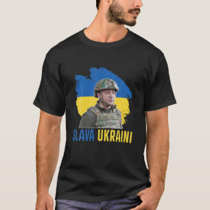 Vintage Slava Ukraine Zelensky Steh mit der Ukrain T-Shirt