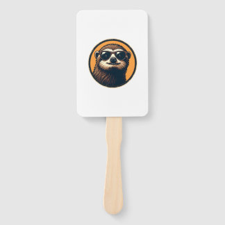 Vintage Sloth Sunglasses Retro Badge Art 2 Fächer