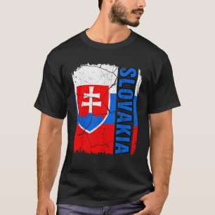 Vintage Slowaken Flagge Slowakei Stolz Wurzeln Erb T-Shirt